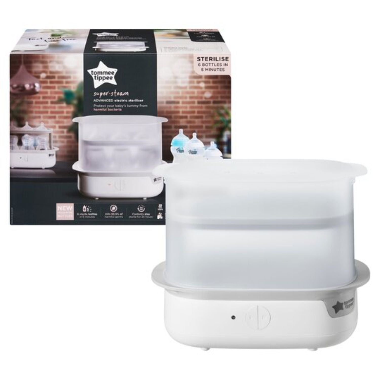 Tommee Tippee Super Steam Advanced Electric Steriliser - White