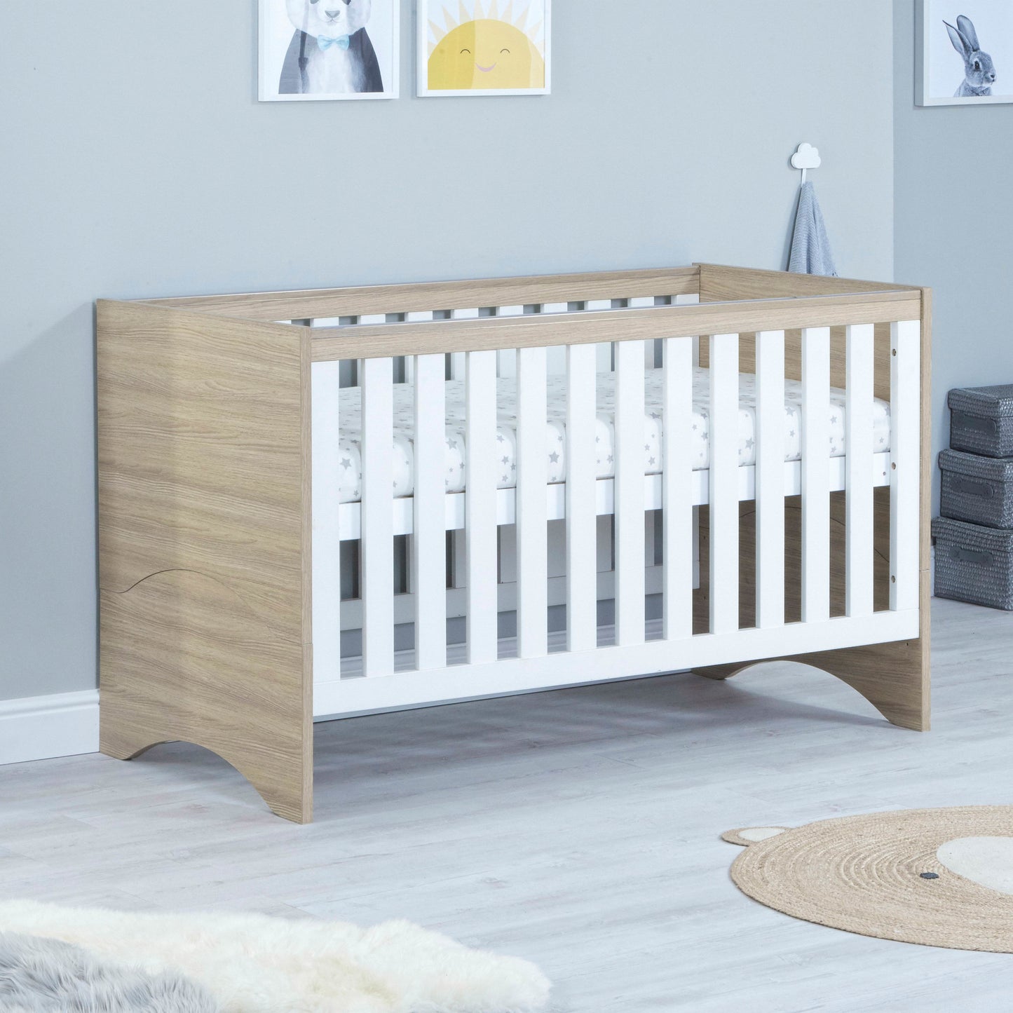 Veni Cot Bed - Oak White