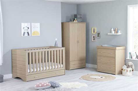 Veni 3 Piece Room Set with Drawer - Oak