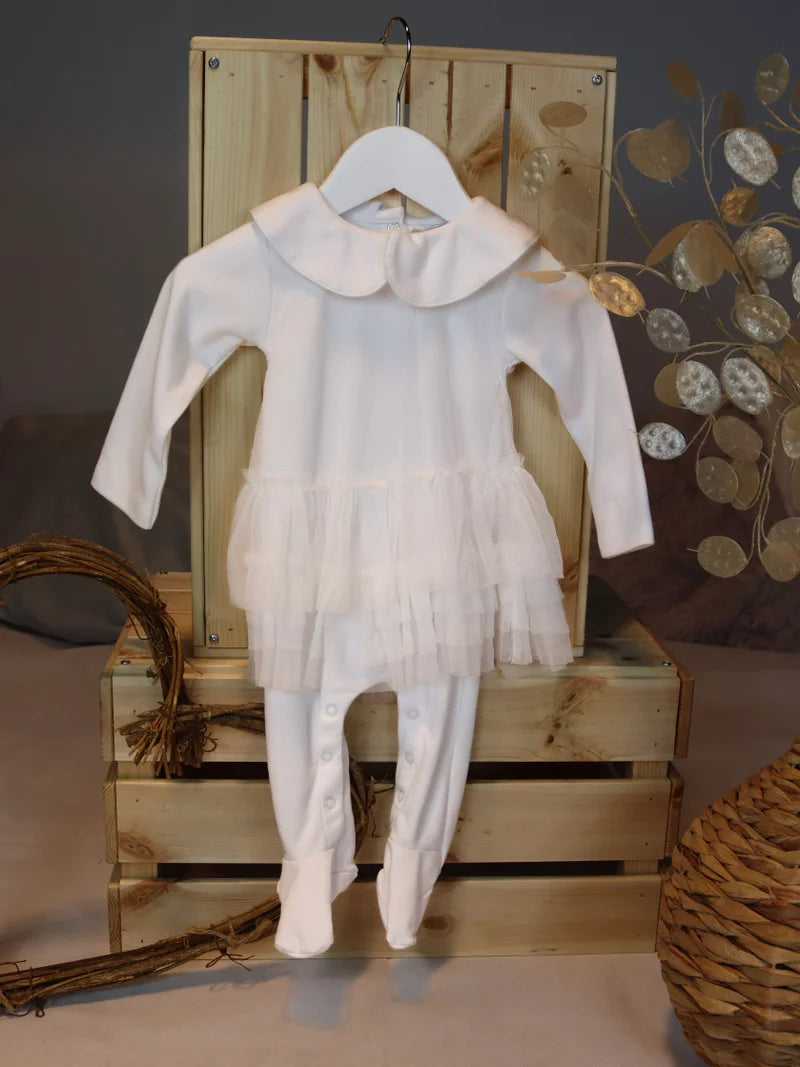 Girls Single Sleepsuit With A Tutu Finish
