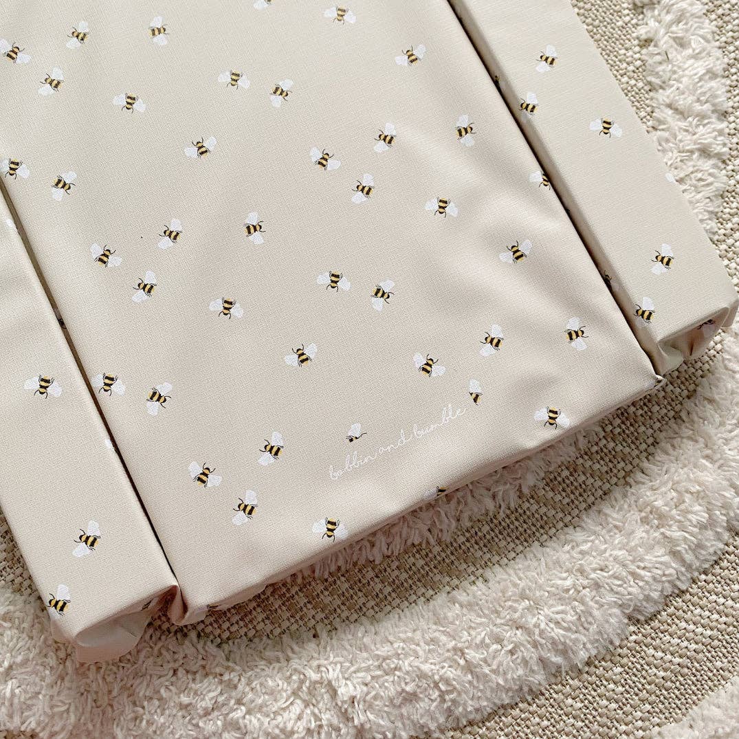 Baby Changing Mat | Bee Print | Handmade UK