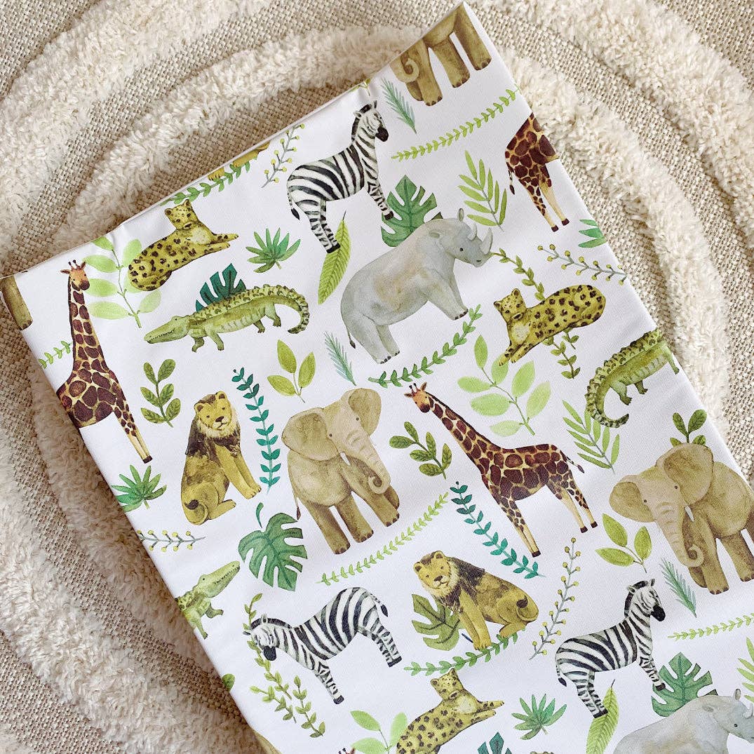 Safari Animals Wedge Baby Changing Mat | Handmade UK