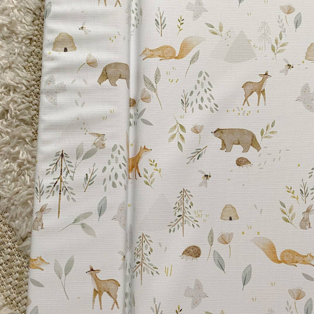 Baby Changing Mat | Woodland Animals Print | Handmade UK