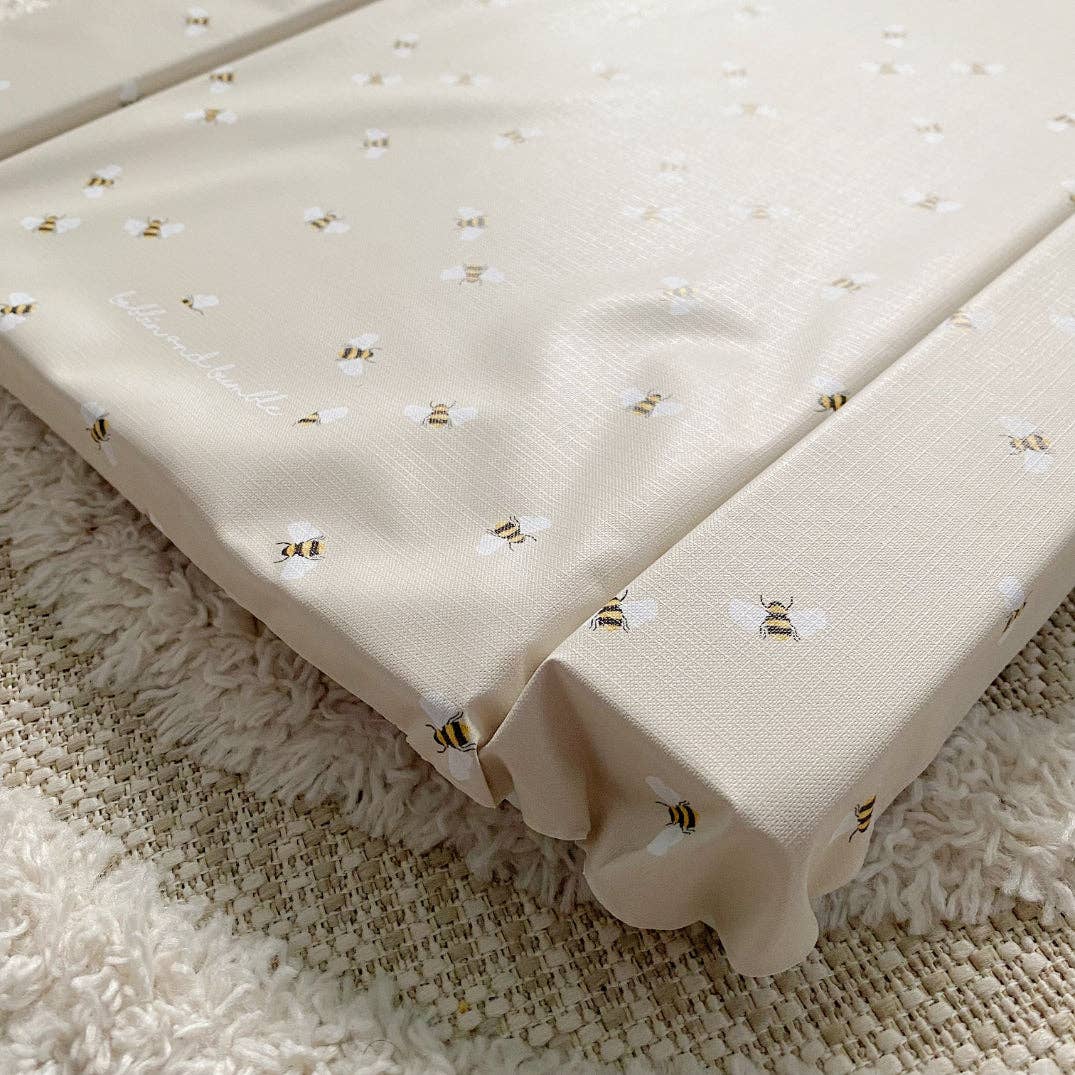 Baby Changing Mat | Bee Print | Handmade UK