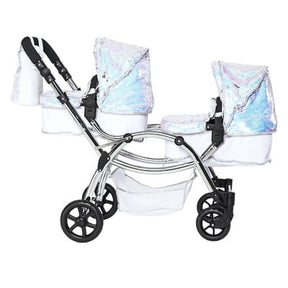 Roma Polly Amy Childs Twin Dolls Pram - Mermaid 3+ years 88cm