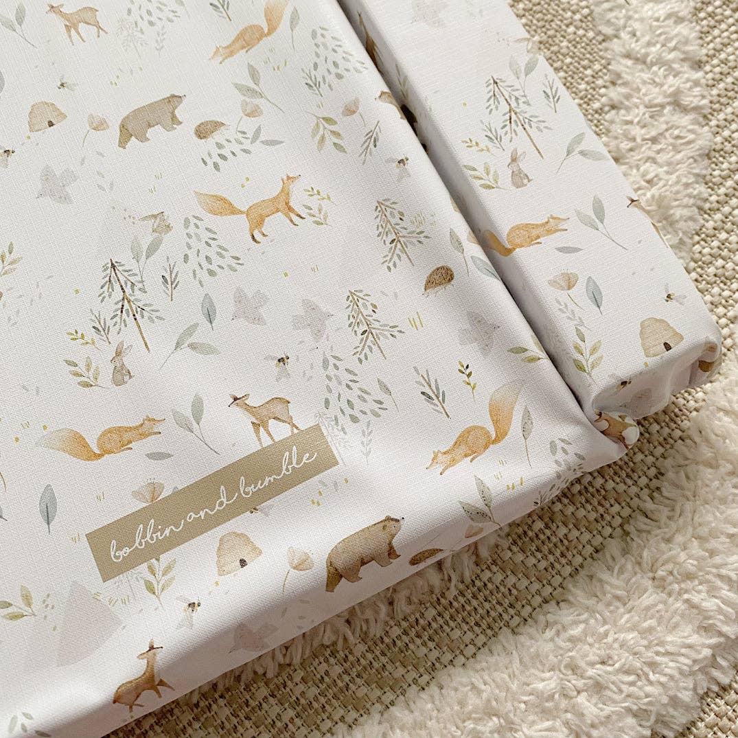 Baby Changing Mat | Woodland Animals Print | Handmade UK