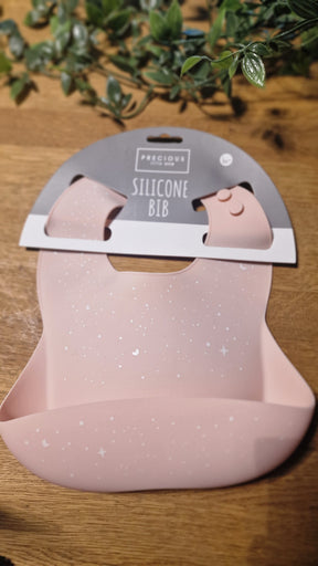 Precious Little One Silicone Bib Moons and Stars