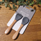 Precious Little One Wooden Silicone Fork & Spoon