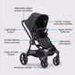 Baby Jogger City Sights Bundle - Rich Black (stroller + carrycot + weather shield + b.bar)