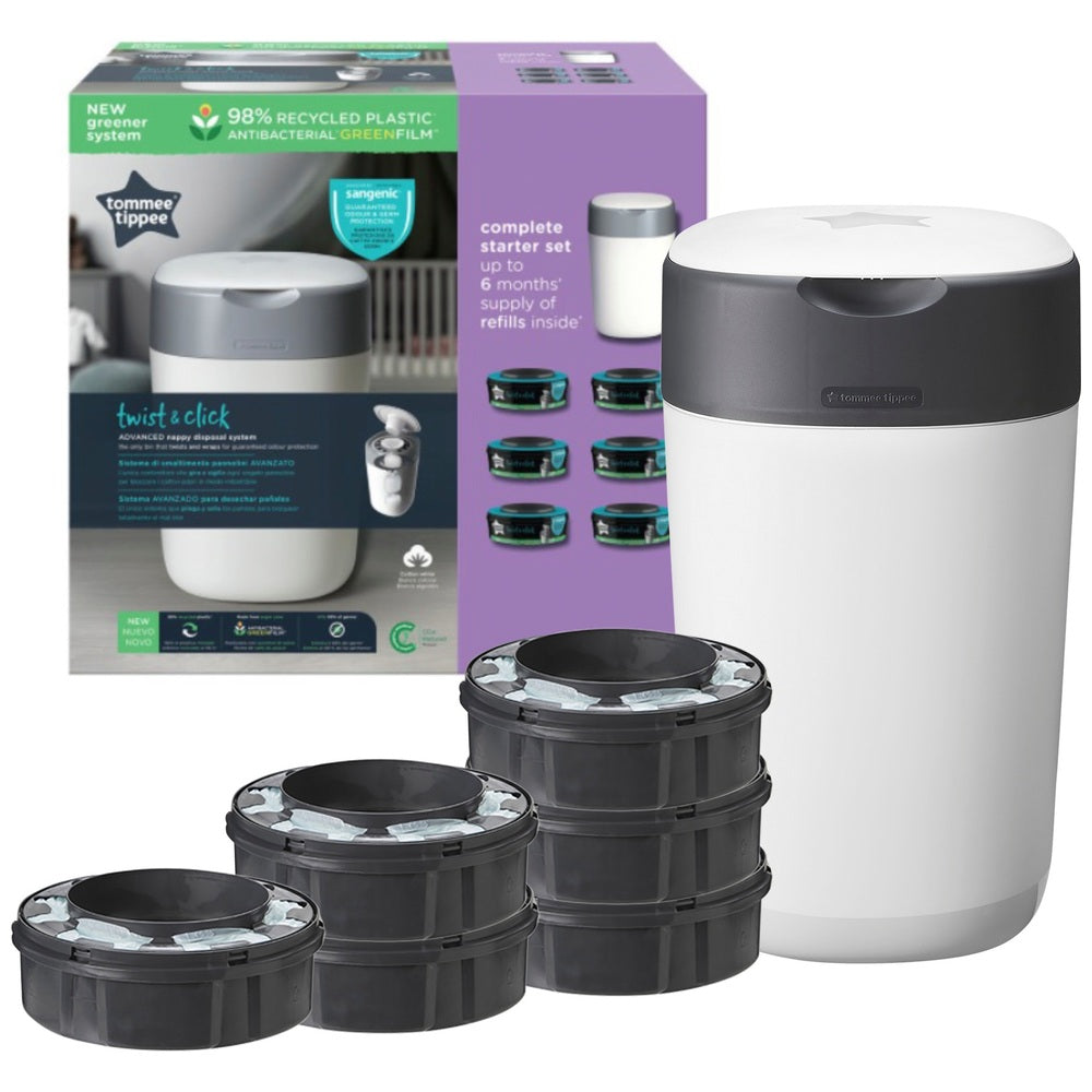 Tommee Tippee Twist & Click Nappy Disposal System Starter Kit