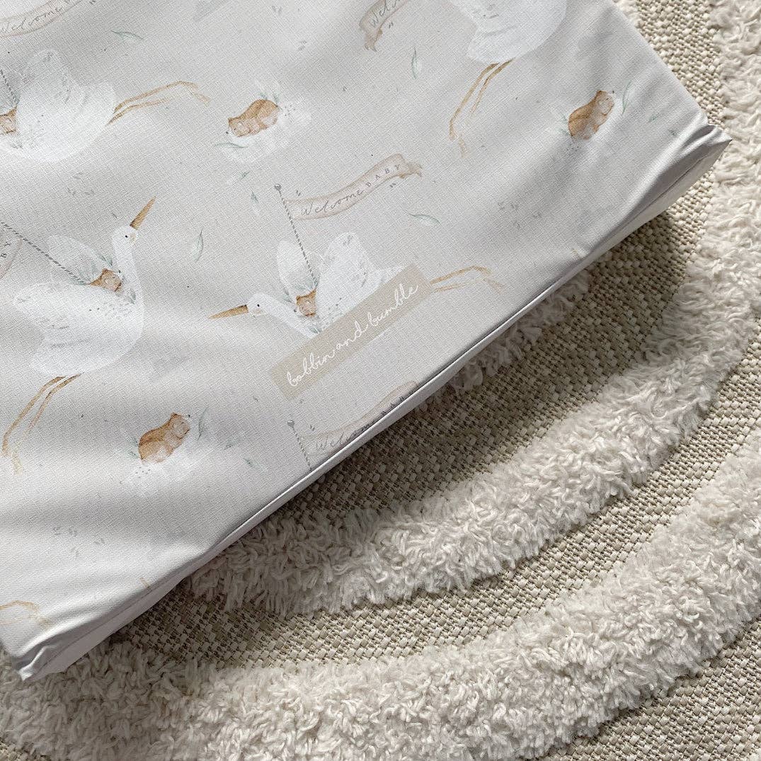Unisex Wedge Baby Changing Mat | Handmade UK | Storks and Bear