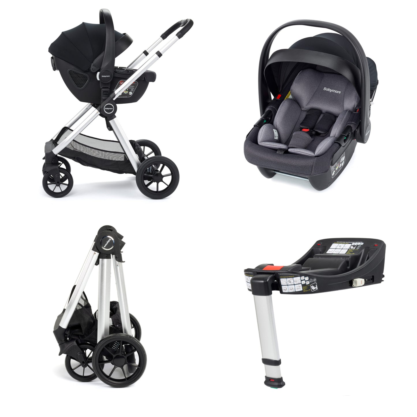 Mimi Travel System Coco with Base - Silver