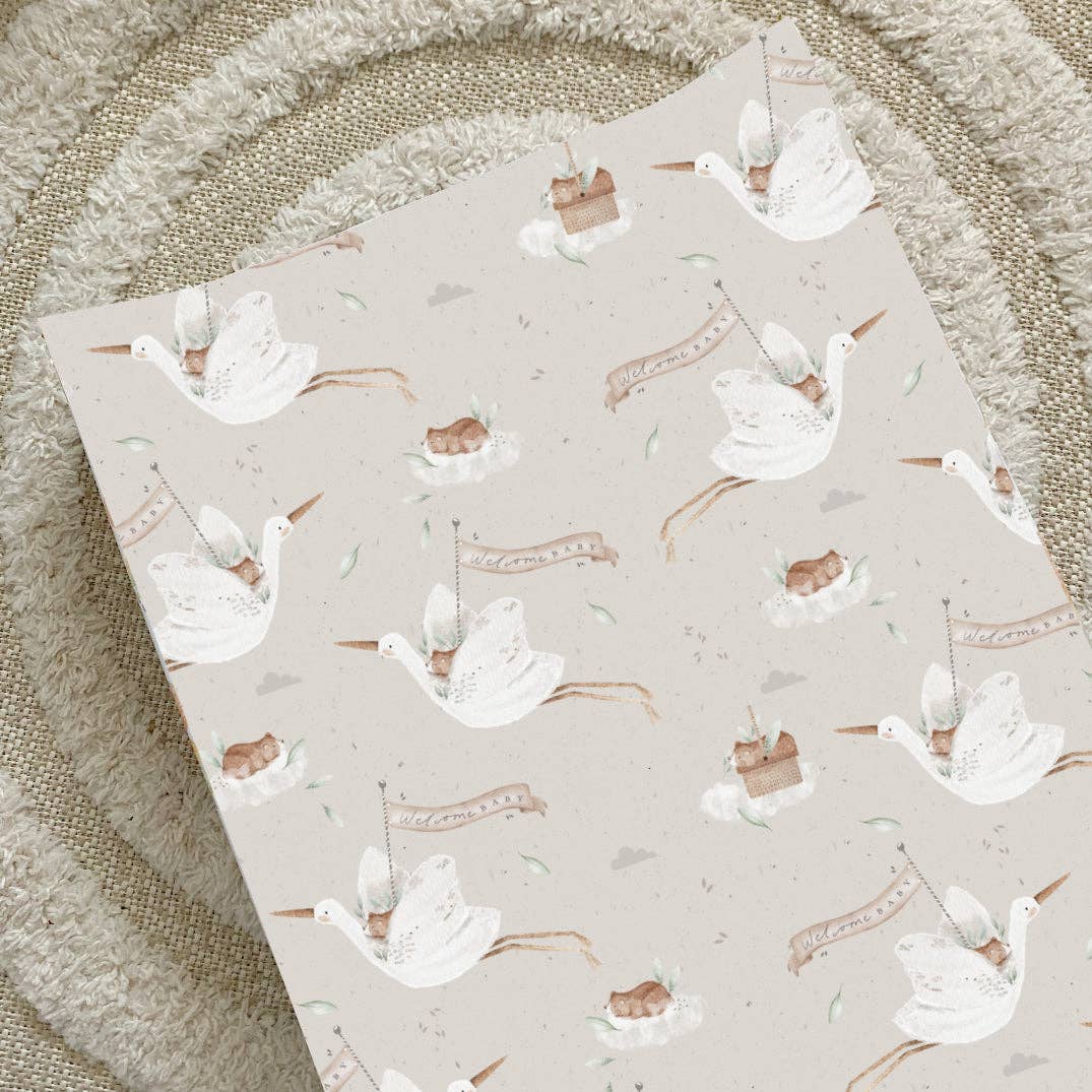 Unisex Wedge Baby Changing Mat | Handmade UK | Storks and Bear