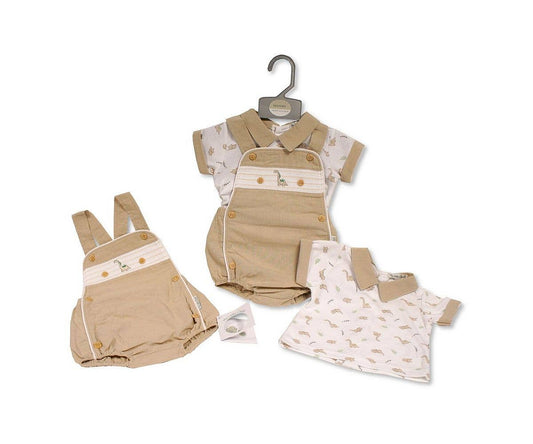 Baby Boys 2 pcs Dungaree Set - Dino
