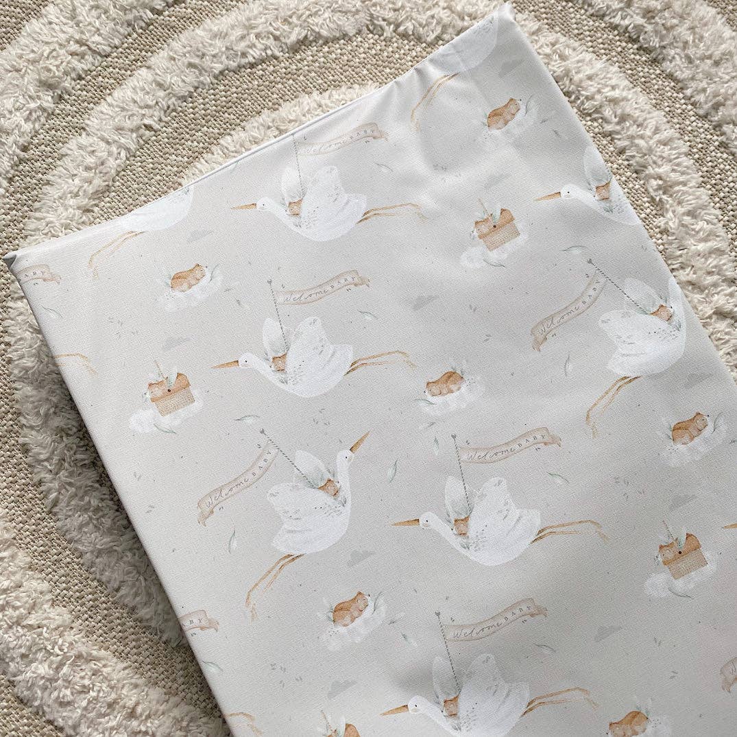 Unisex Wedge Baby Changing Mat | Handmade UK | Storks and Bear