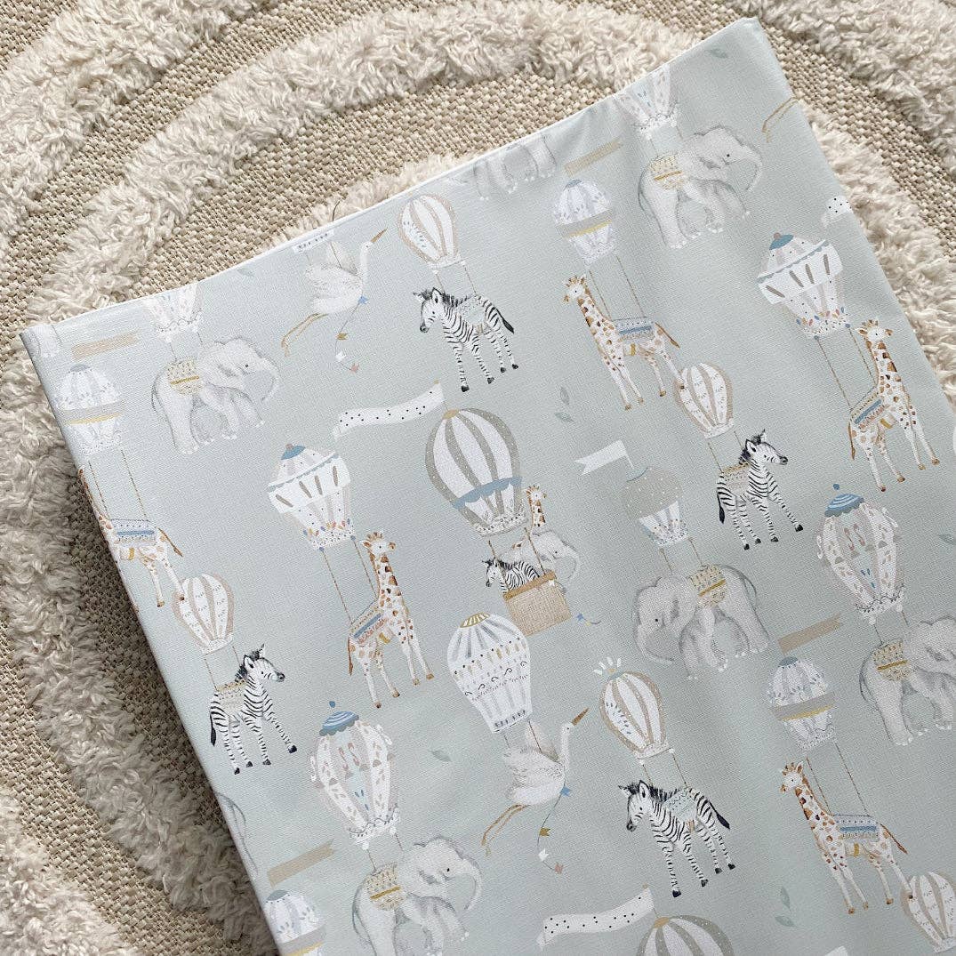 Blue Hot Air Balloon Wedge Baby Changing Mat | Anti-Roll