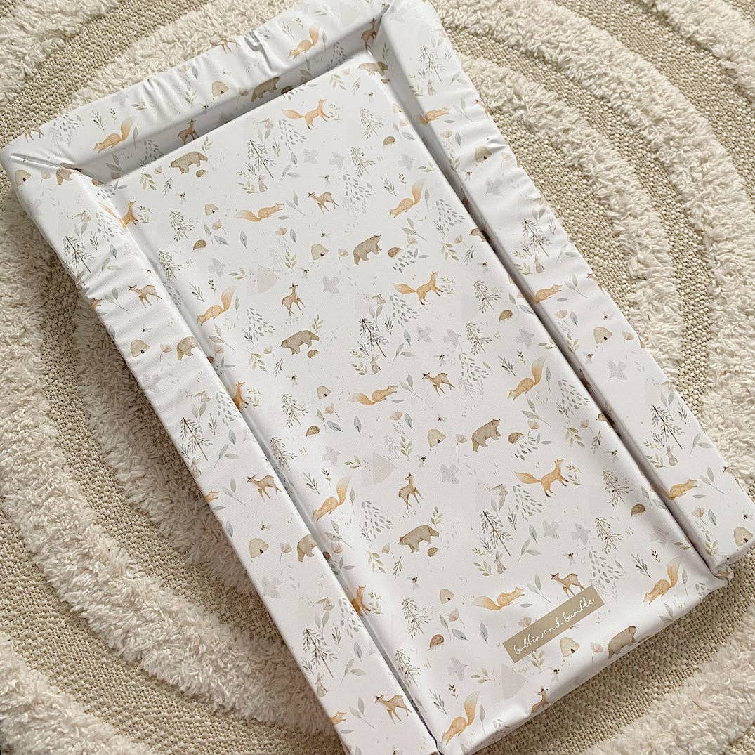 Baby Changing Mat | Woodland Animals Print | Handmade UK