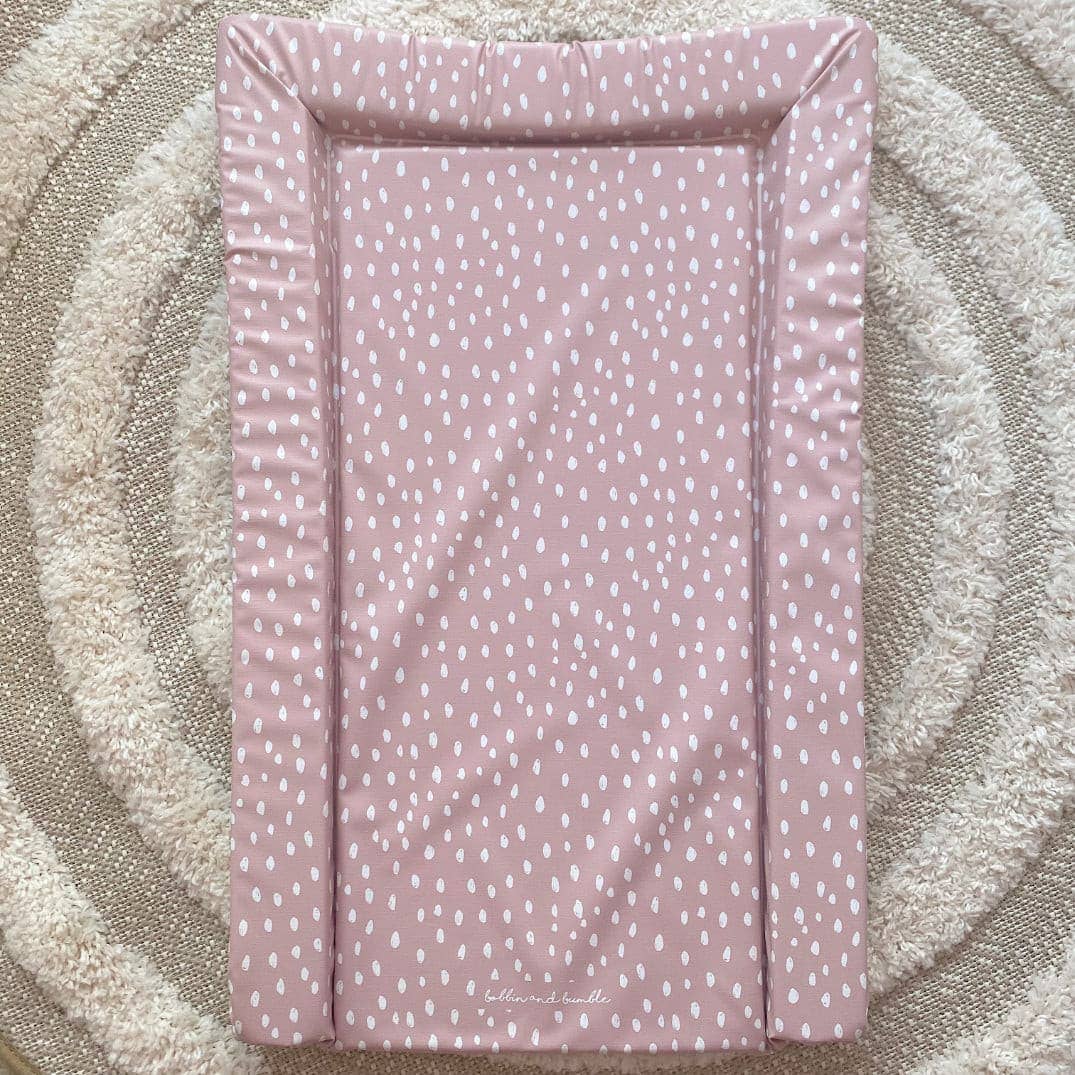 Bobbin and Bumble - Baby Changing Mats - Dusky Pink Spots