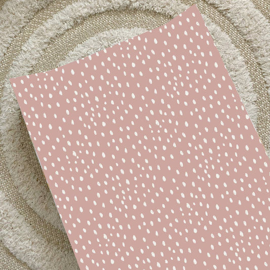 Dusky Pink Dot Wedge Changing Mat | Handmade UK
