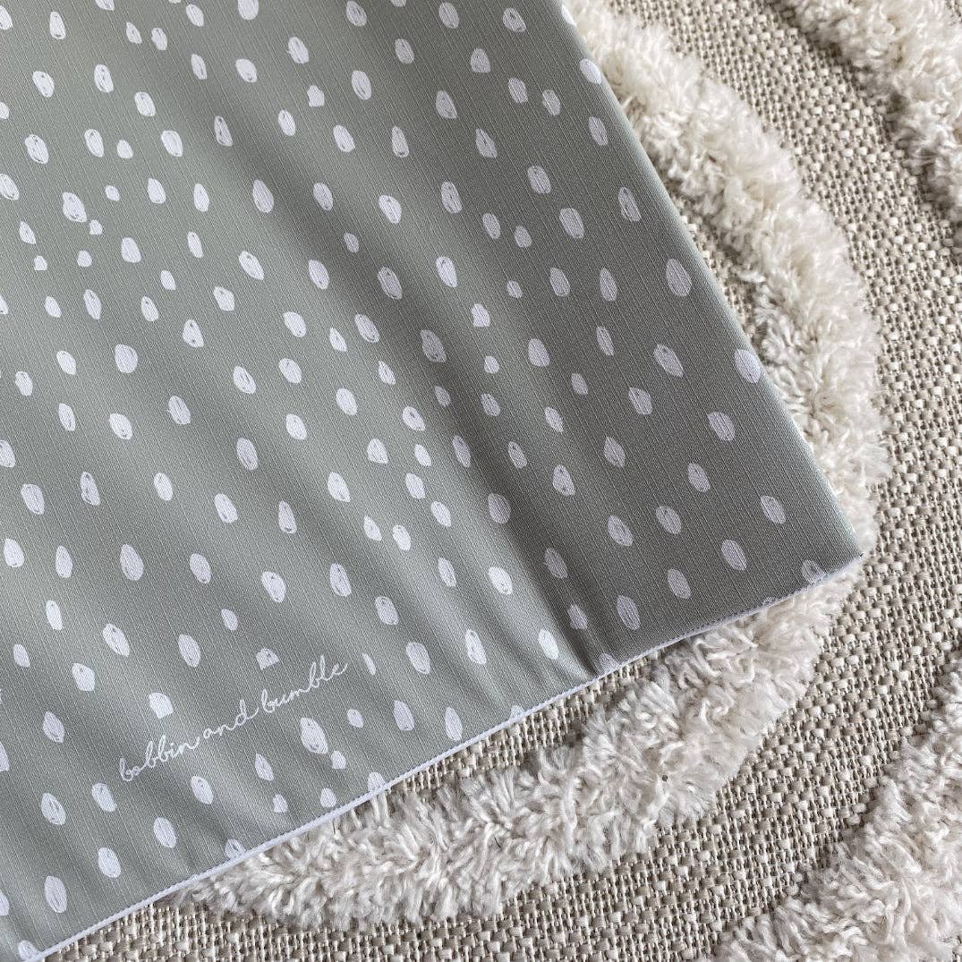 Sage Spots Wedge Baby Changing Mat | Handmade UK