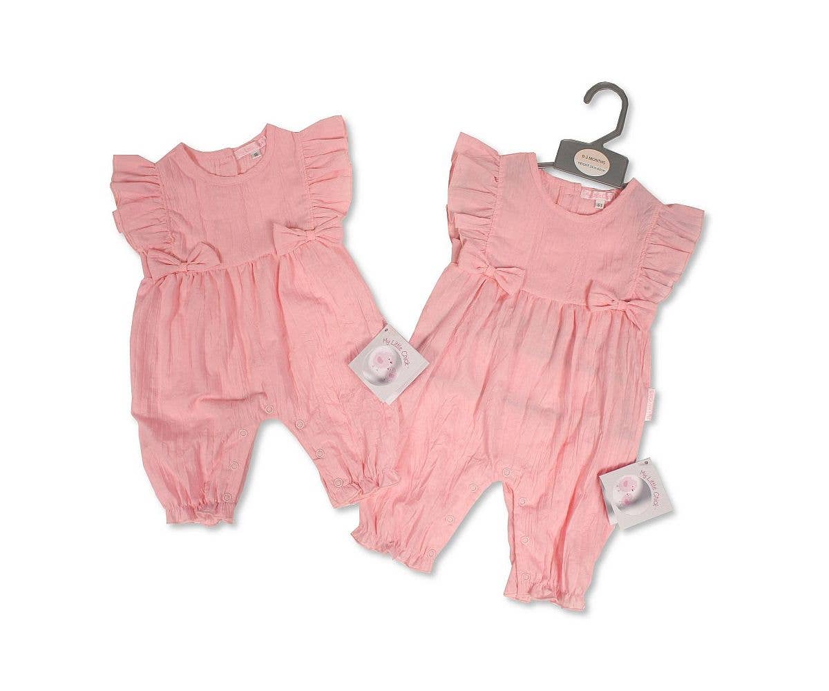 Baby Girls Long Romper with Bows