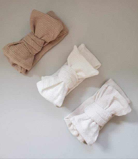 Oversized Hairband Beige