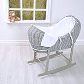 Cuddles Collection Pod Grey Wicker/ White Waffle