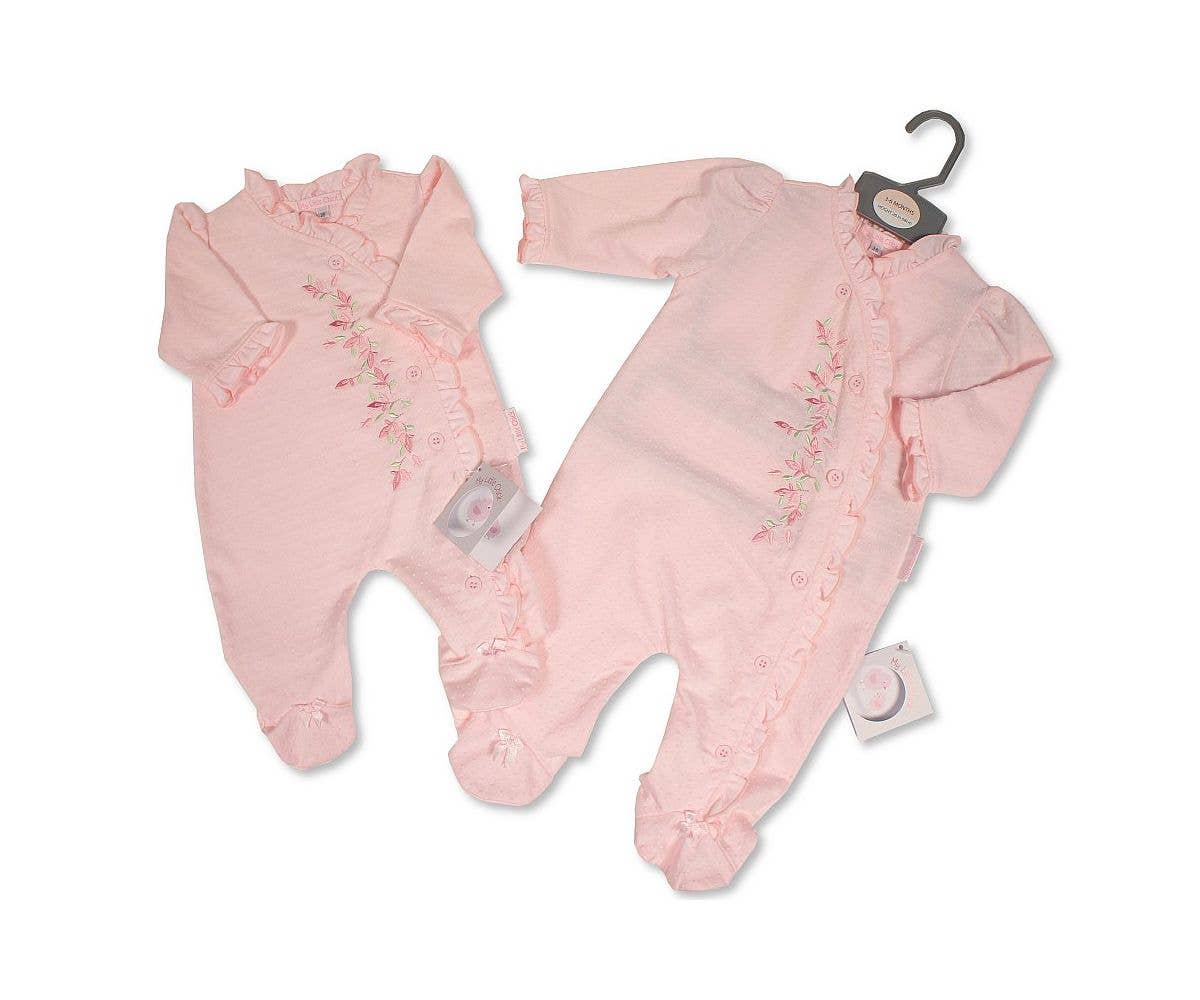 Baby Girls All-In-One with Embroidery - Flowers