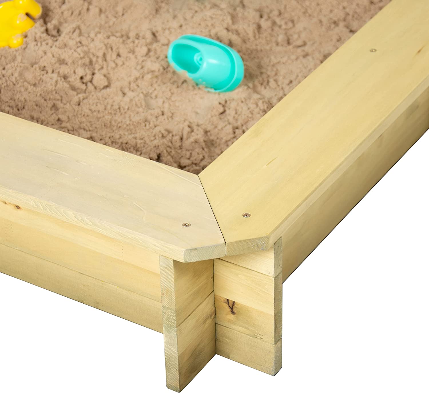 TP Toys TP275 TP Wooden Sandpit with Sun Canopy, 2 Years+