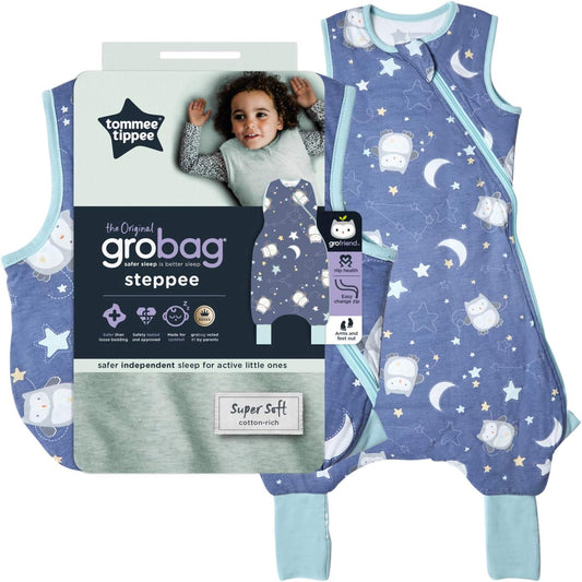 Tommee Tippee Baby Sleeping Bag with Legs, The Original Grobag Steppee, Baby Romper Suit, Soft Cotton-Rich Fabric, 6-18m, 1.0 Tog, Ollie Dreams