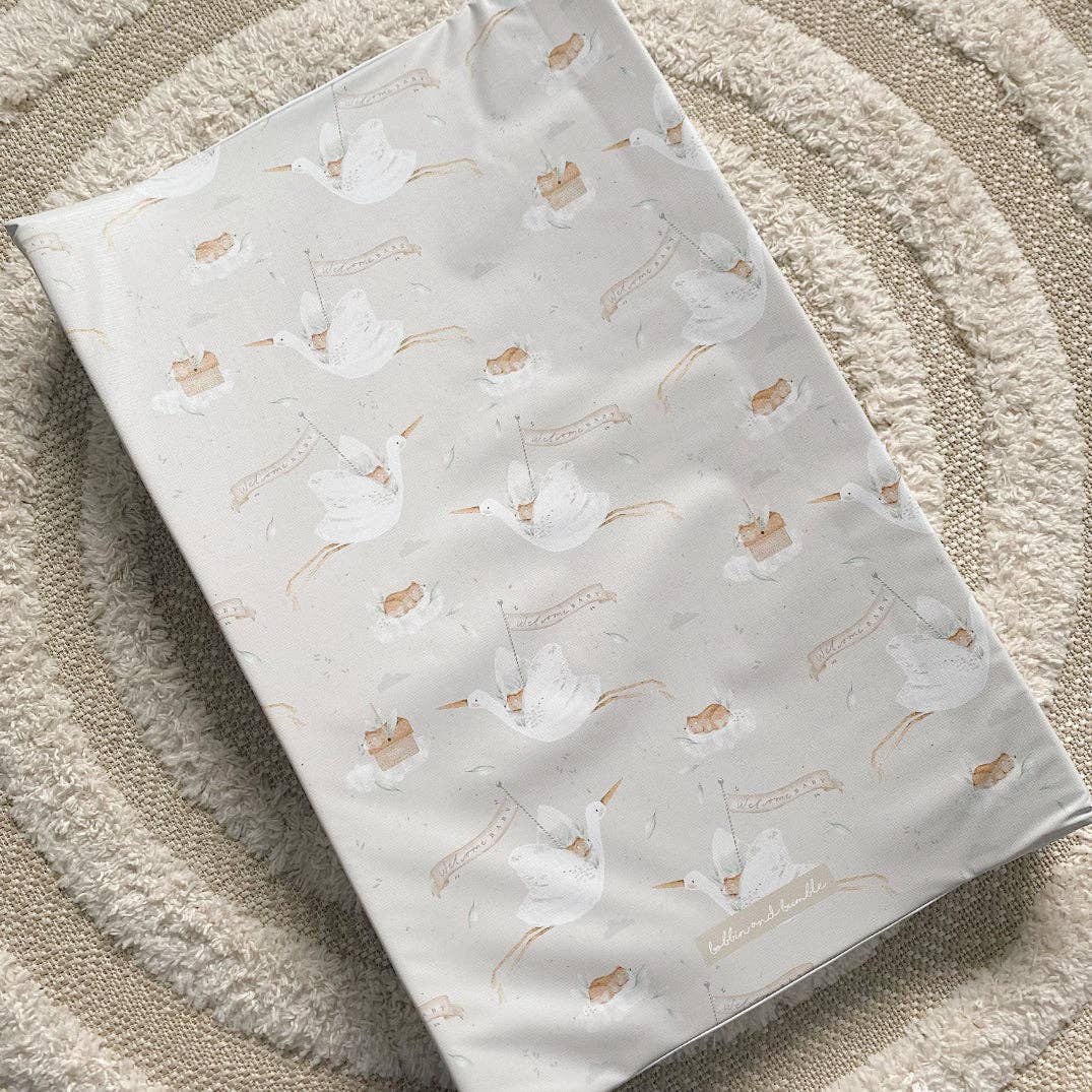 Unisex Wedge Baby Changing Mat | Handmade UK | Storks and Bear