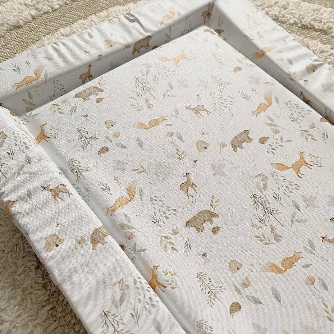 Baby Changing Mat | Woodland Animals Print | Handmade UK