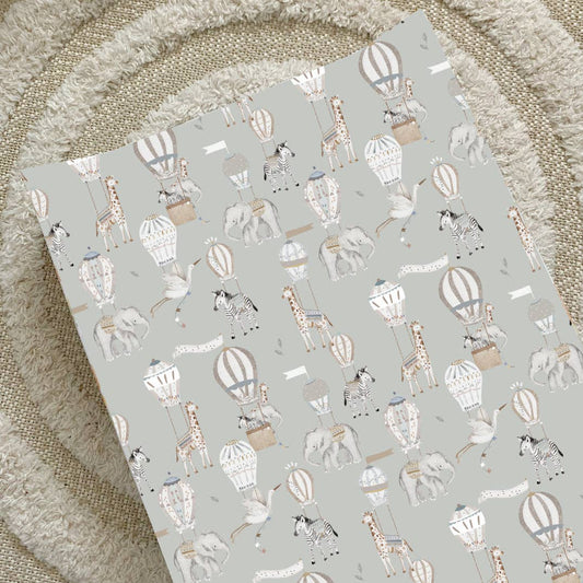 Blue Hot Air Balloon Wedge Baby Changing Mat | Anti-Roll
