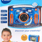VTech Kidizoom Duo Camera 5.0, Kids 5MP Camera with Colour Display, For Photos, Selfies & Videos, 4X Digital Zoom, Games, Photo Editing & Effects, for Infants aged 3, 4, 5, 6, 7 + years, Blue
