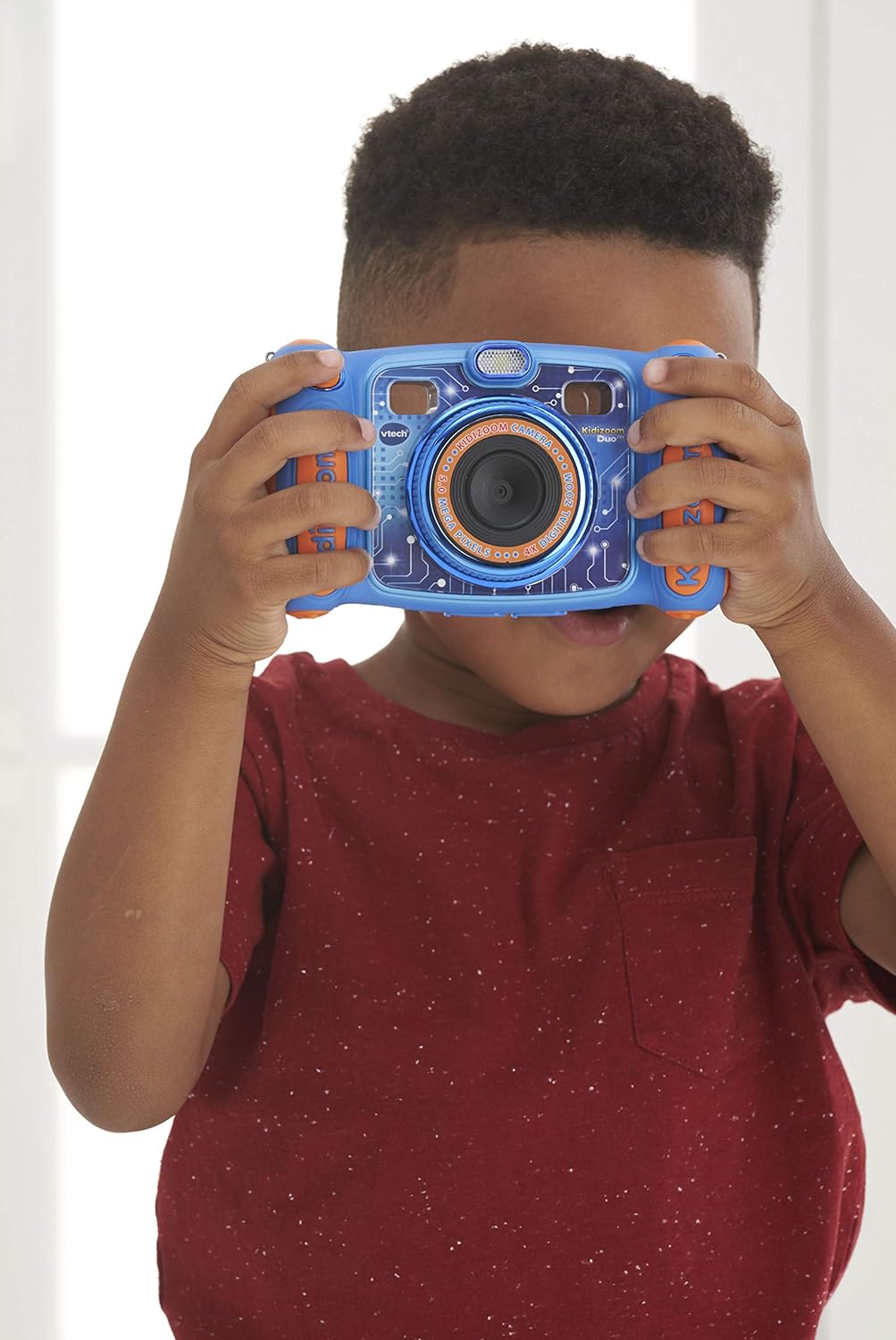 VTech Kidizoom Duo Camera 5.0, Kids 5MP Camera with Colour Display, For Photos, Selfies & Videos, 4X Digital Zoom, Games, Photo Editing & Effects, for Infants aged 3, 4, 5, 6, 7 + years, Blue