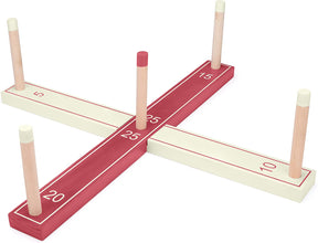Toyrific Garden Games TY5964 Garden Games Ring Toss Wooden Set, Multi-Coloured