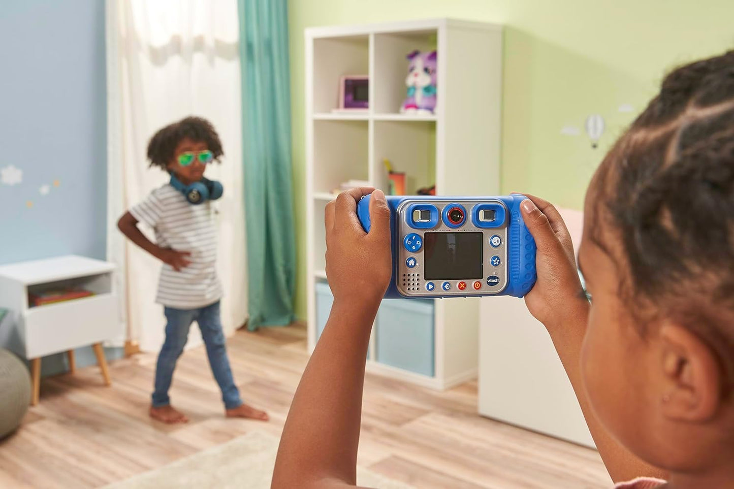 VTech Kidizoom Duo Camera 5.0, Kids 5MP Camera with Colour Display, For Photos, Selfies & Videos, 4X Digital Zoom, Games, Photo Editing & Effects, for Infants aged 3, 4, 5, 6, 7 + years, Blue