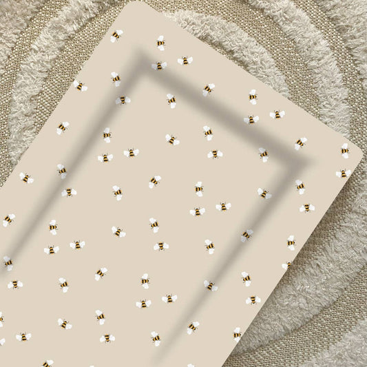 Baby Changing Mat | Bee Print | Handmade UK