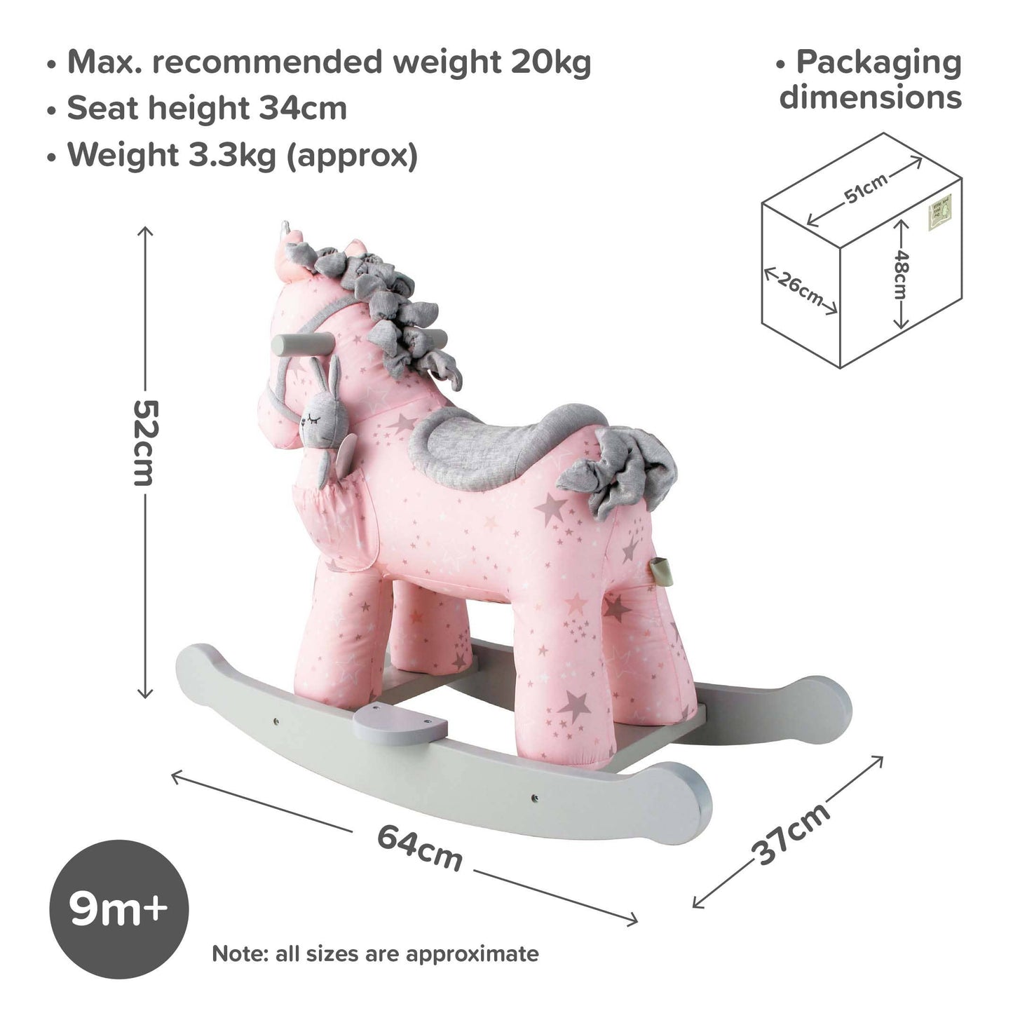 Celeste & Fae Rocking Unicorn - children's toys, wooden toys