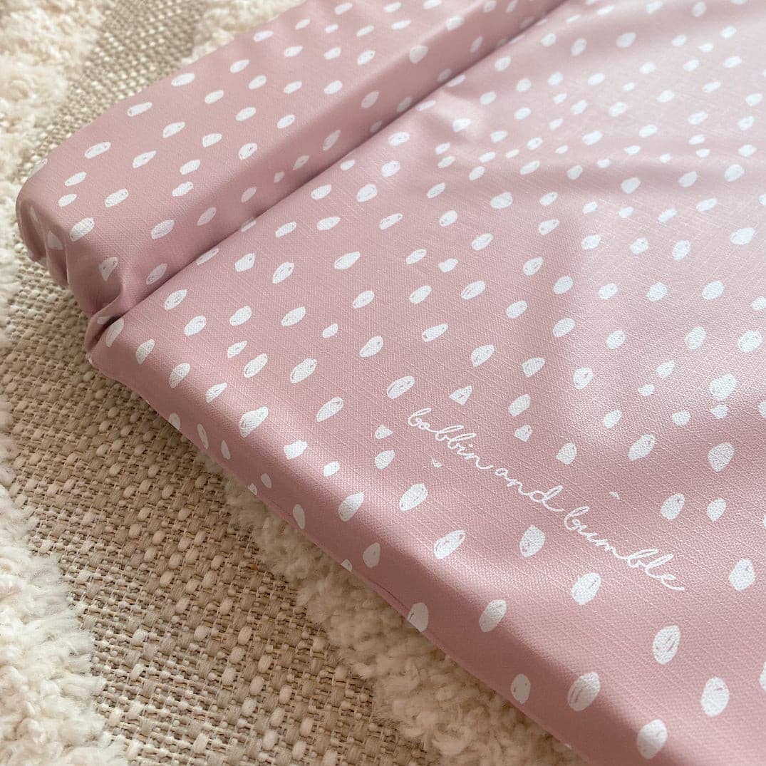 Bobbin and Bumble - Baby Changing Mats - Dusky Pink Spots