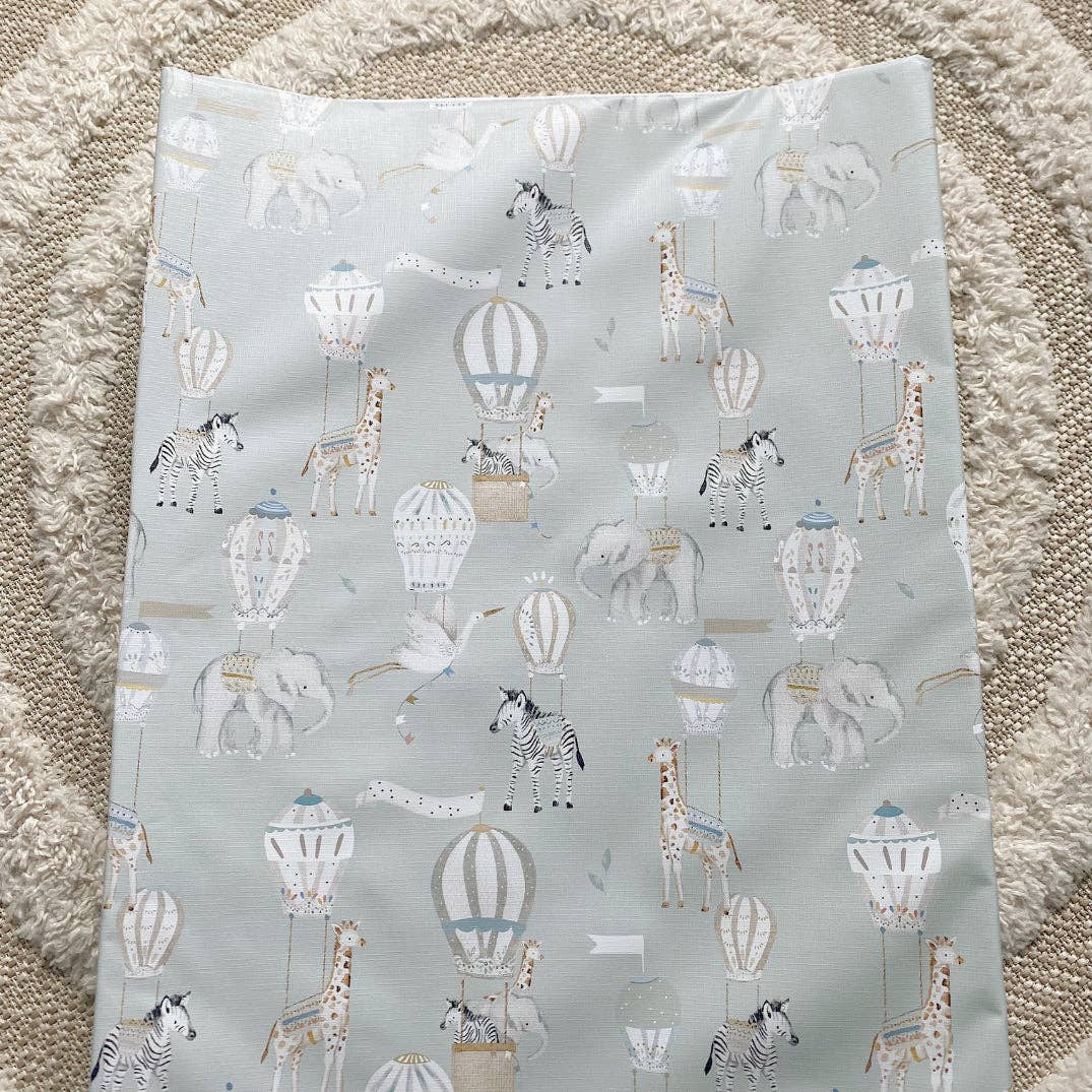 Blue Hot Air Balloon Wedge Baby Changing Mat | Anti-Roll