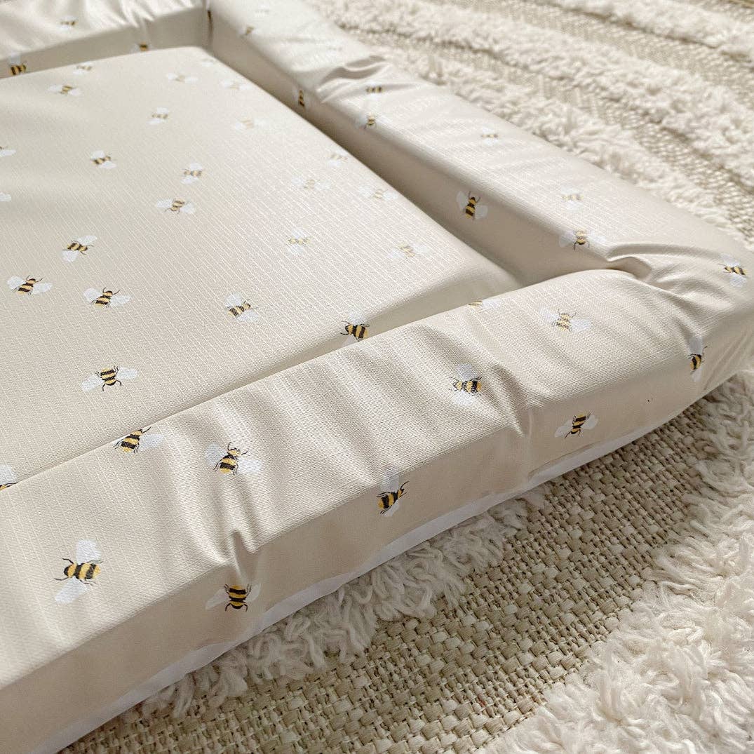 Baby Changing Mat | Bee Print | Handmade UK