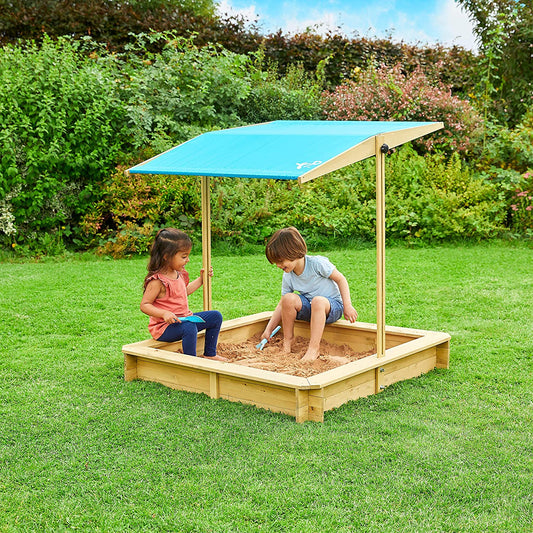 Wooden Sandpit with Sun Canopy
