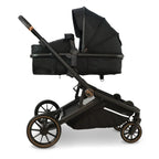 My Babiie MB33 Tandem Pushchair with 2 Infant Carriers - Black Leopard