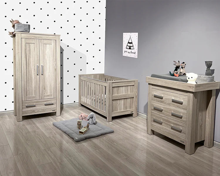 BabyStyle Bordeaux 3pc Nursery Furniture - Ash