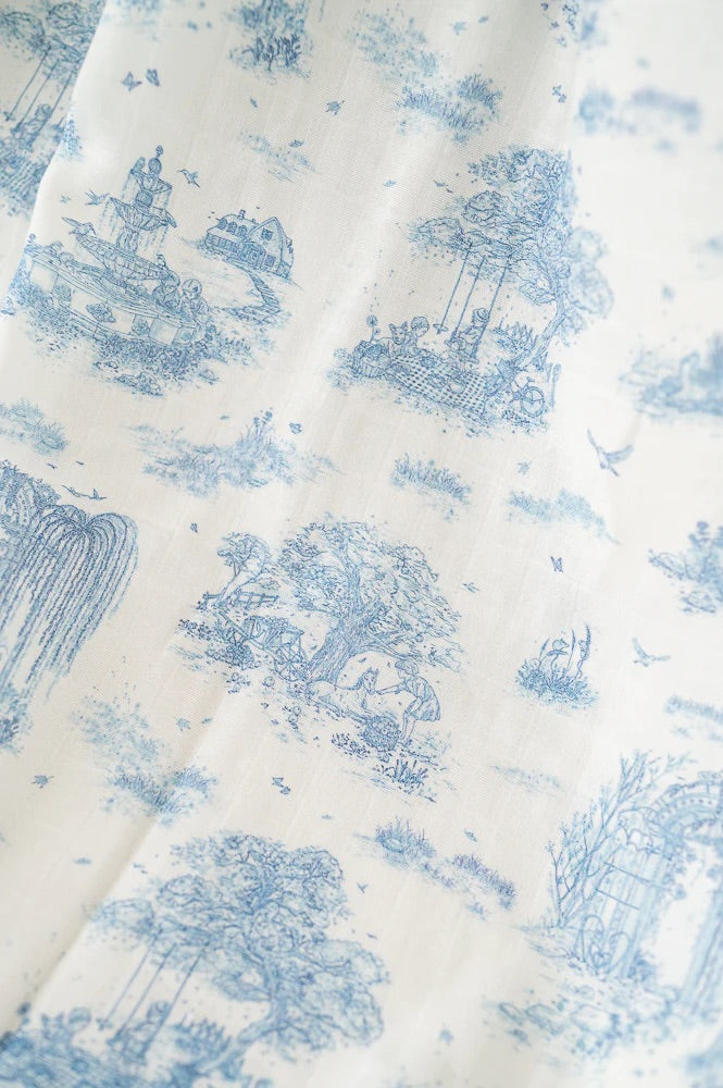 The Gilded Bird Muslin Swaddle (Set Of 3)- Spring Toile