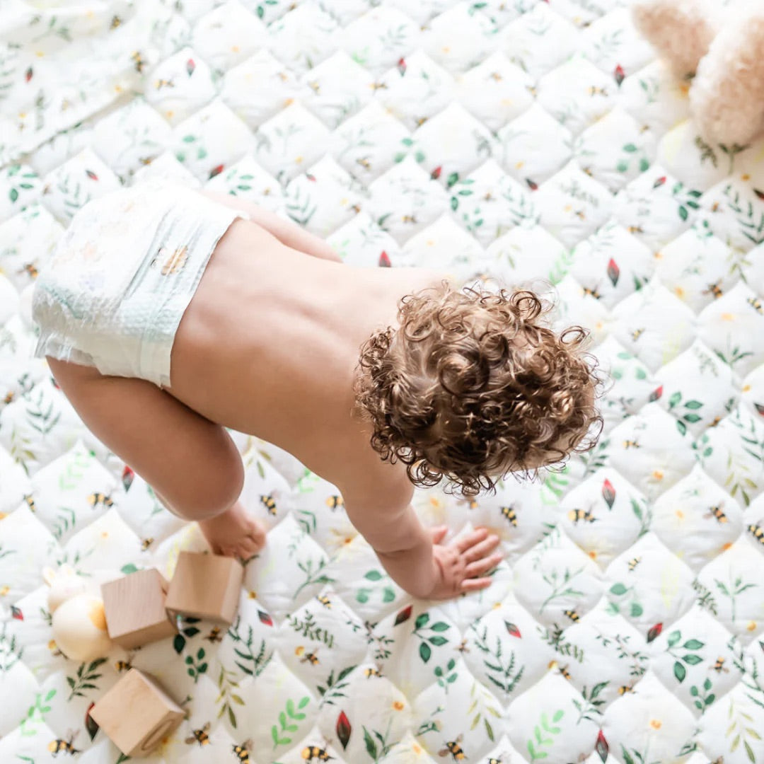 The Gilded Bird Quilted Play Mat Wild Bee