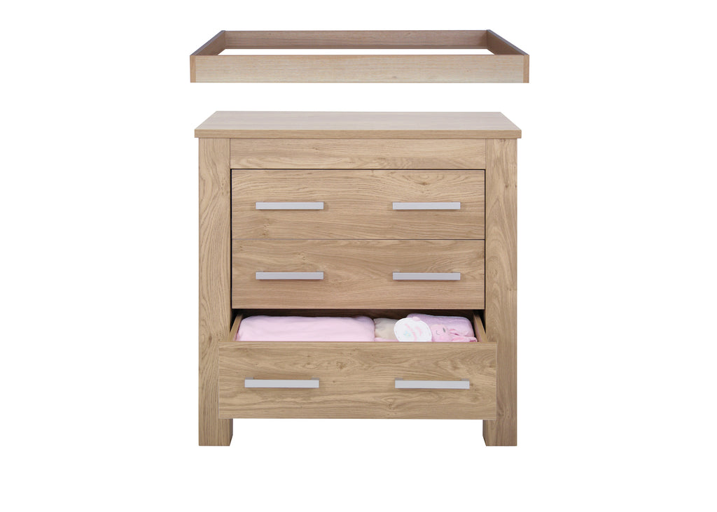BabyStyle Bordeaux Nursery Furniture Set (Oak) - 3 Piece