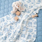 The Gilded Bird X-Large Muslin Swaddle - Spring Toile