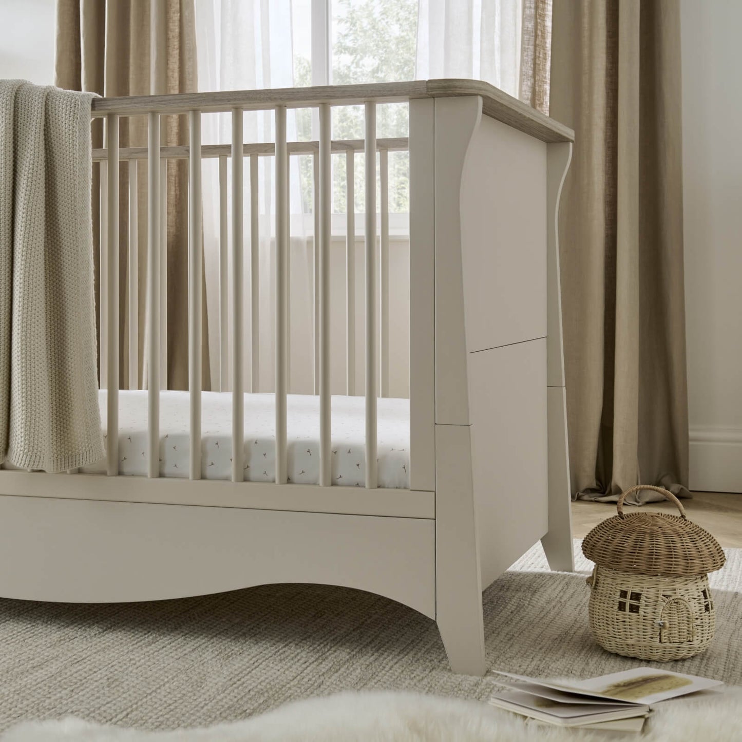 Cuddleco Clara Cashmere & Ash Cot Bed